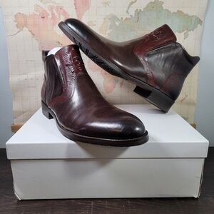 BRAND NEW Robert Graham Zeitz Leather Skull Chelsea Boot Men's Size 11.0